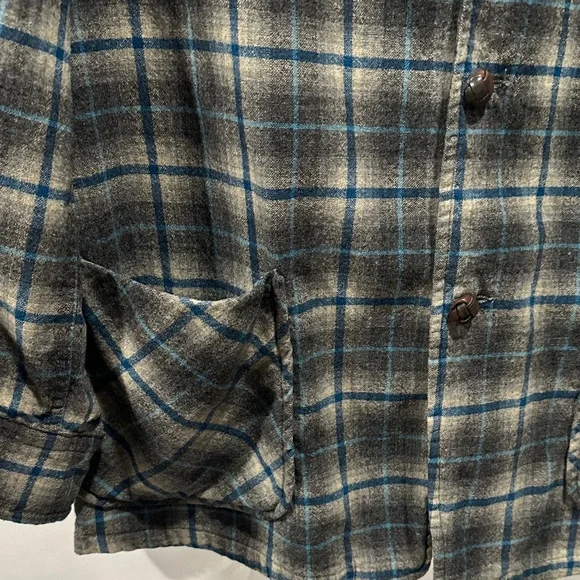 Pendleton Blue and Gray Plaid Shirt Jacket - Picture 7 of 10